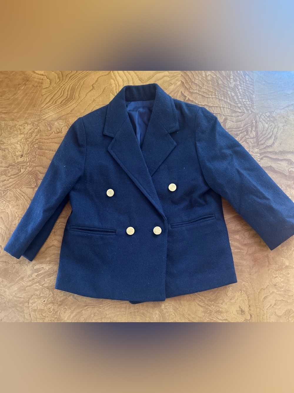Neiman Marcus toddler boy Double-Breasted Navy blazer